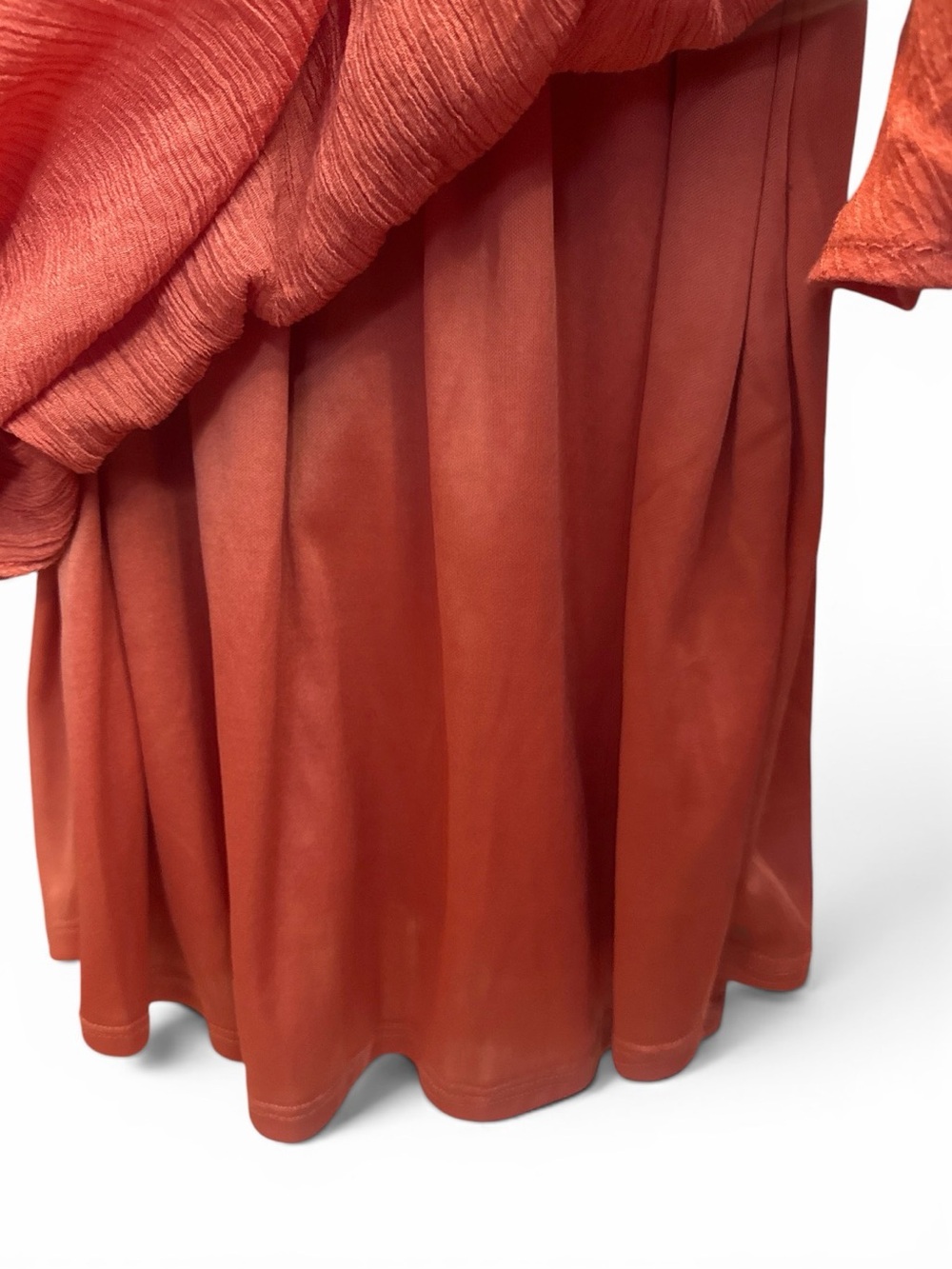 Indigo Rose Burnt Orange Peasant Boho Dress Crochet Sleeve Detail Sz 3x - Picture 5 of 7
